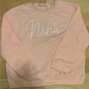 Light Pink Sweatshirt with 'Nana' Print size 2x
